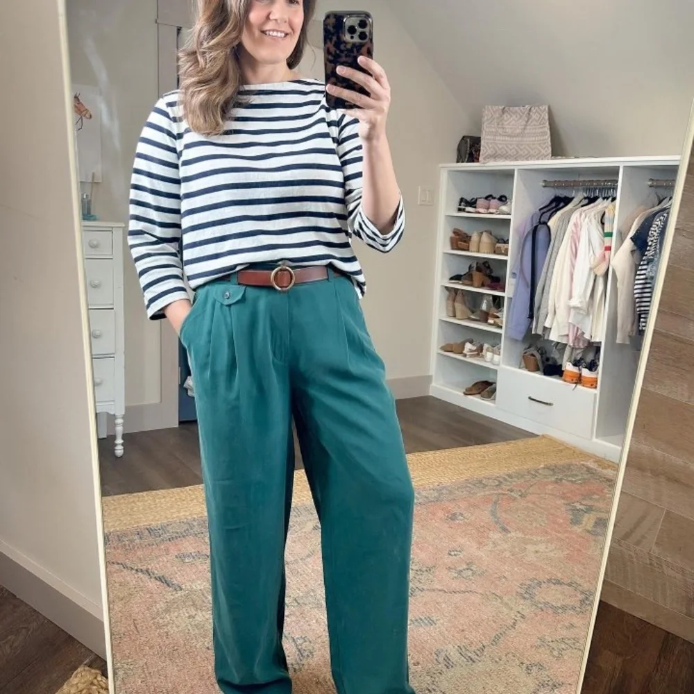 Women's High-Rise Relaxed Fit Baggy Wide Leg Trousers - A New Dat - Picture 2 of 4